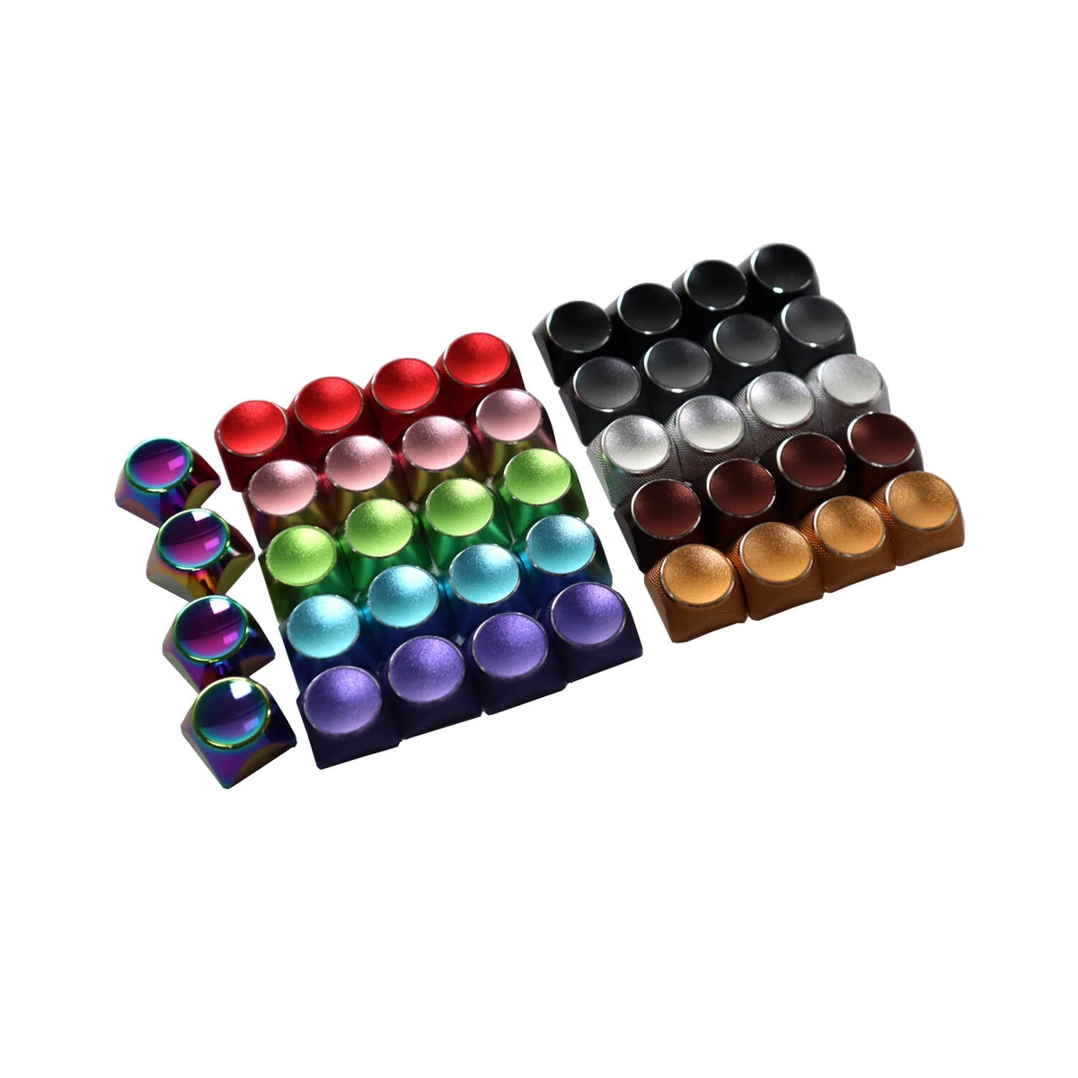 Metal keycap color assortment
